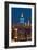 Skyscrapers Lit Up at Night in a City, Empire State Building, Manhattan, New York City-null-Framed Photographic Print