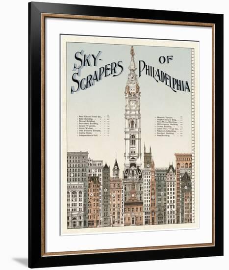 Skyscrapers of Philadelphia, c. 1898-null-Framed Giclee Print