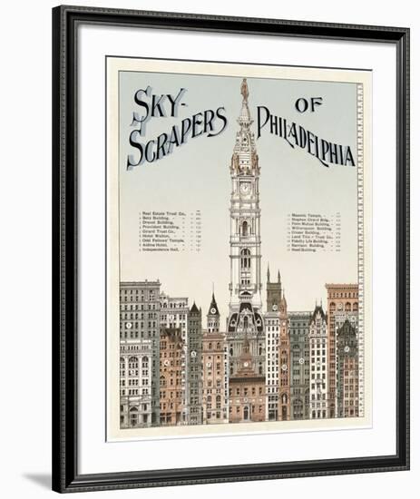 Skyscrapers of Philadelphia, c. 1898-null-Framed Giclee Print