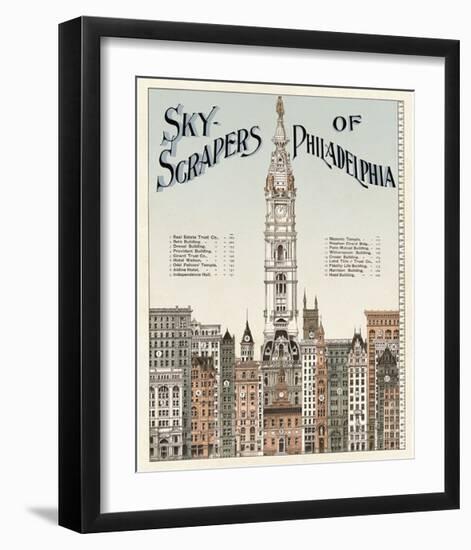 Skyscrapers of Philadelphia, c. 1898-null-Framed Giclee Print