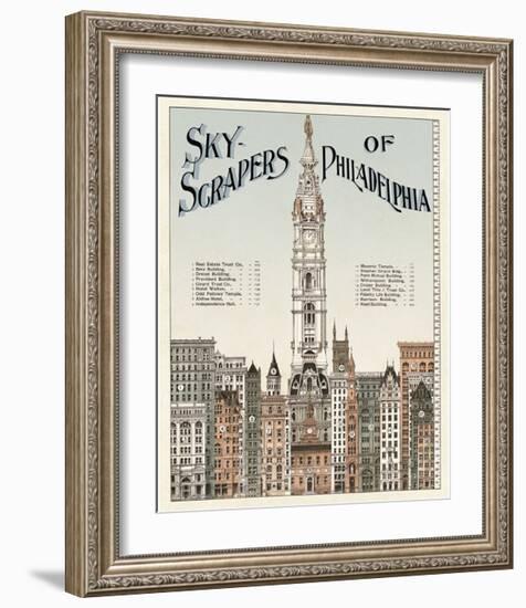 Skyscrapers of Philadelphia, c. 1898-null-Framed Giclee Print