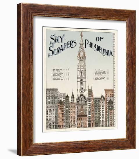 Skyscrapers of Philadelphia, c. 1898-null-Framed Giclee Print