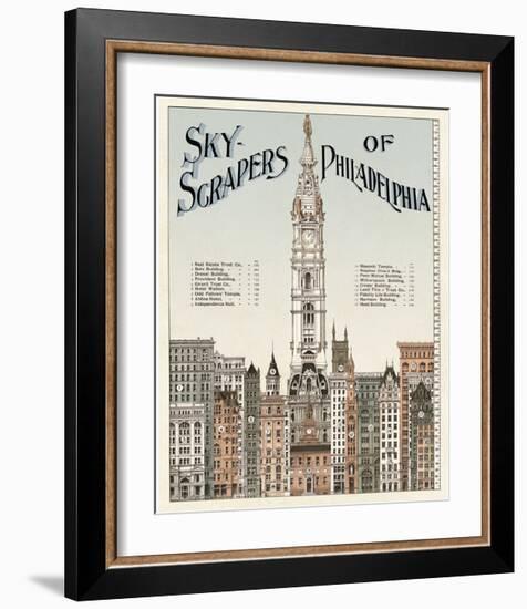 Skyscrapers of Philadelphia, c. 1898-null-Framed Giclee Print