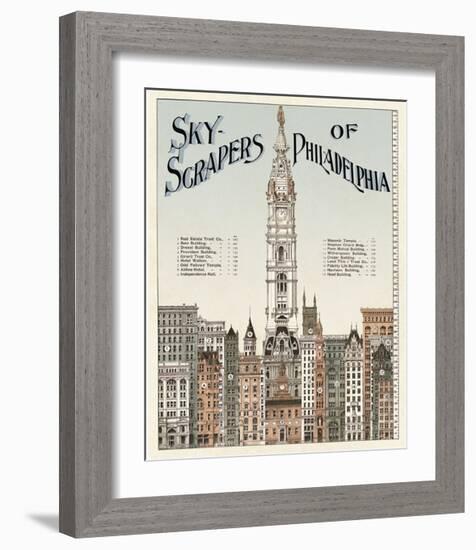 Skyscrapers of Philadelphia, c. 1898-null-Framed Giclee Print