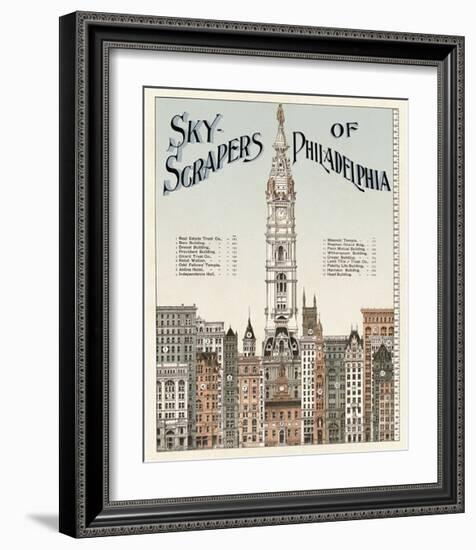 Skyscrapers of Philadelphia, c. 1898-null-Framed Giclee Print