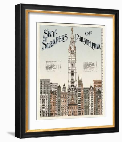 Skyscrapers of Philadelphia, c. 1898-null-Framed Giclee Print