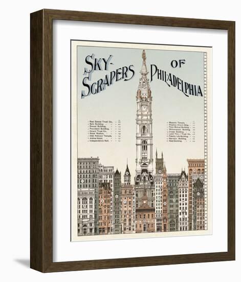 Skyscrapers of Philadelphia, c. 1898-null-Framed Giclee Print