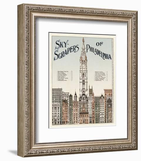 Skyscrapers of Philadelphia, c. 1898-null-Framed Giclee Print