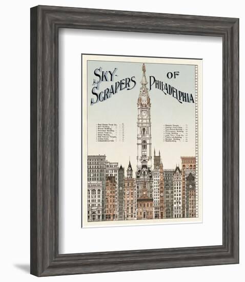 Skyscrapers of Philadelphia, c. 1898-null-Framed Giclee Print