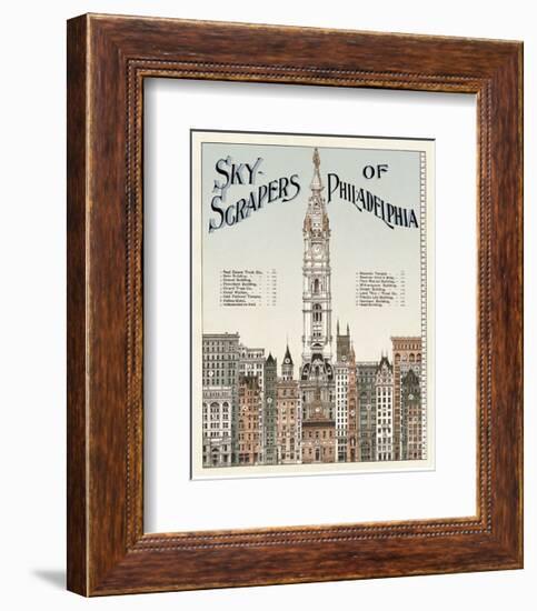 Skyscrapers of Philadelphia, c. 1898-null-Framed Giclee Print