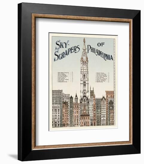 Skyscrapers of Philadelphia, c. 1898-null-Framed Giclee Print