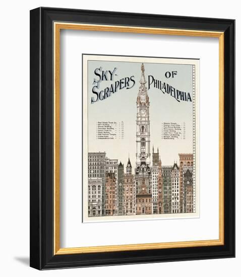 Skyscrapers of Philadelphia, c. 1898-null-Framed Giclee Print