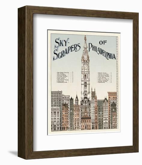 Skyscrapers of Philadelphia, c. 1898-null-Framed Giclee Print