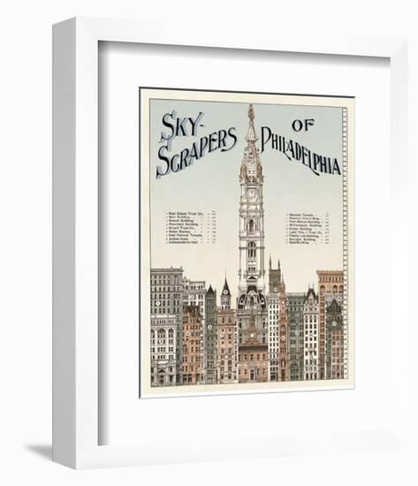 Skyscrapers of Philadelphia, c. 1898-null-Framed Giclee Print