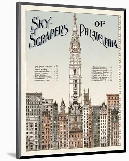 Skyscrapers of Philadelphia, c. 1898-null-Mounted Giclee Print