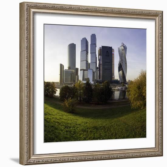 Skyscrapers of the Modern Moscow-City International Business and Finance Development-Gavin Hellier-Framed Photographic Print