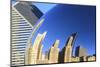 Skyscrapers Reflecting in the Cloud Gate Sculpture, Millennium Park, Chicago, Illinois, USA-Amanda Hall-Mounted Photographic Print