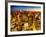 Skyscrapers View, Cityscape by Night, Manhattan, New York City, United States, Color Sunset-Philippe Hugonnard-Framed Photographic Print