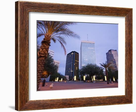 Skyscrapers Viewed from Jacome Plaza, Tucson, Arizona, United States of America, North America-Richard Cummins-Framed Photographic Print