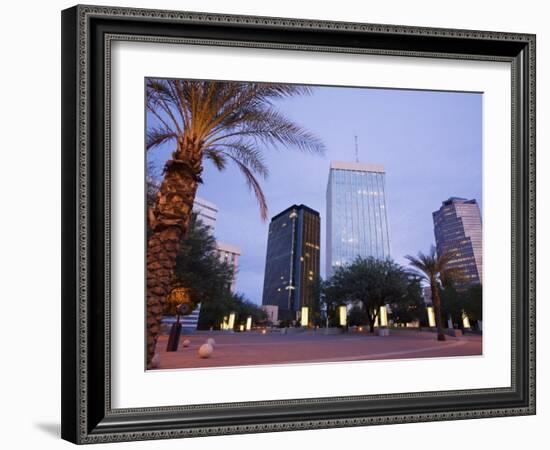 Skyscrapers Viewed from Jacome Plaza, Tucson, Arizona, United States of America, North America-Richard Cummins-Framed Photographic Print