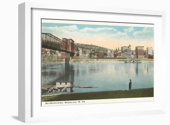 Skyscrapers, Wheeling, West Virginia-null-Framed Art Print