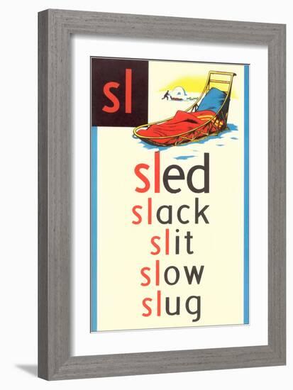 SL for Sled-null-Framed Art Print