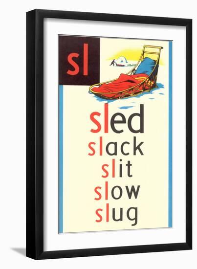 SL for Sled--Framed Art Print