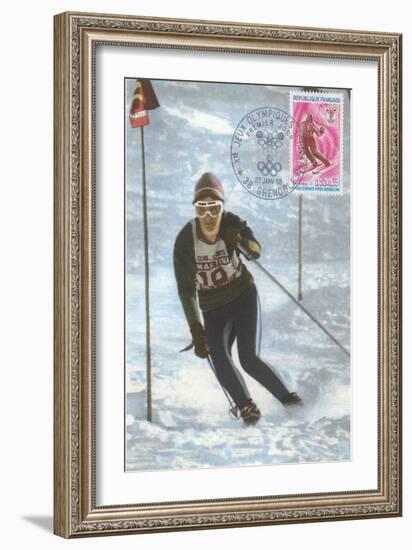 Slalom Ski Racing-null-Framed Premium Giclee Print