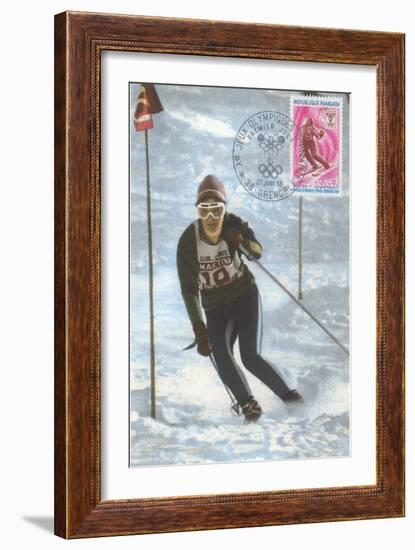 Slalom Ski Racing-null-Framed Art Print