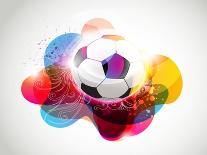 Abstract Colorful Football Banner-Slamer-Mounted Art Print