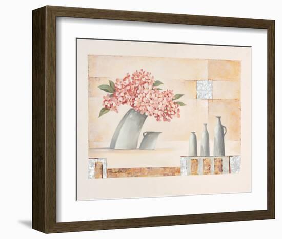 Slanted Flower Vase-Renate Holzner-Framed Art Print