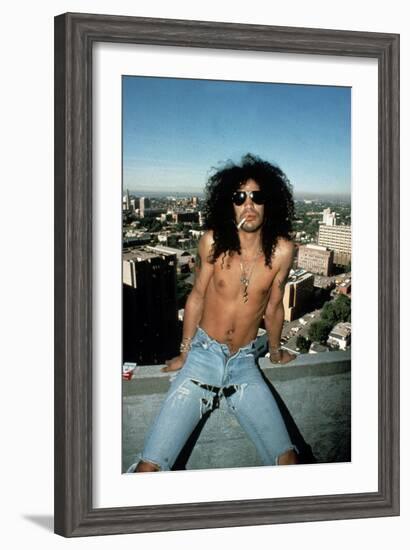 Slash, Guitarist Member of Group Guns N'Roses in 1992-null-Framed Photo