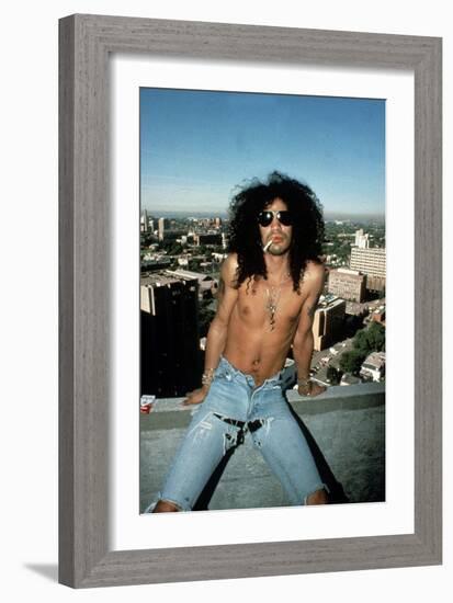 Slash, Guitarist Member of Group Guns N'Roses in 1992-null-Framed Photo