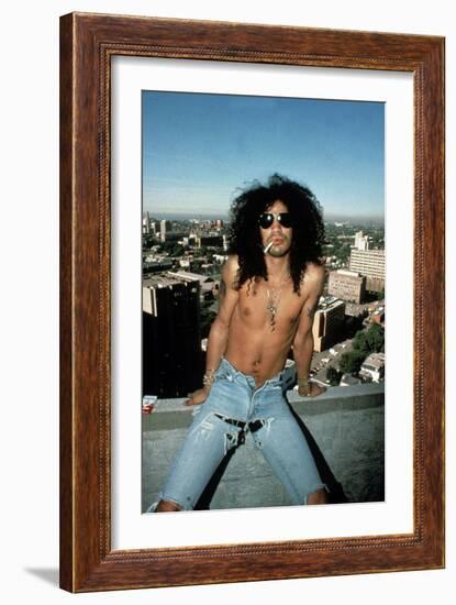 Slash, Guitarist Member of Group Guns N'Roses in 1992-null-Framed Photo