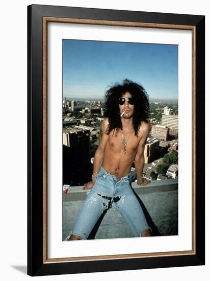 Slash, Guitarist Member of Group Guns N'Roses in 1992-null-Framed Photo