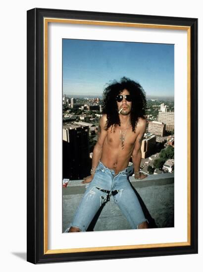 Slash, Guitarist Member of Group Guns N'Roses in 1992-null-Framed Photo