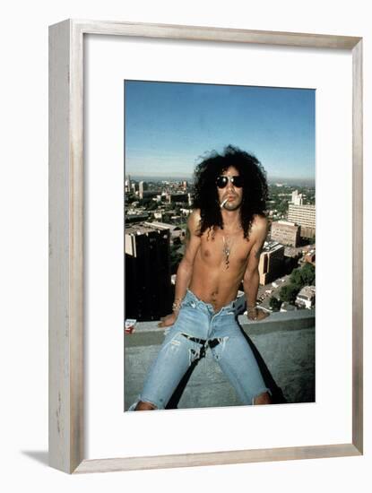 Slash, Guitarist Member of Group Guns N'Roses in 1992-null-Framed Photo