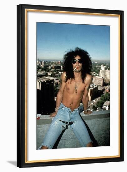 Slash, Guitarist Member of Group Guns N'Roses in 1992-null-Framed Photo