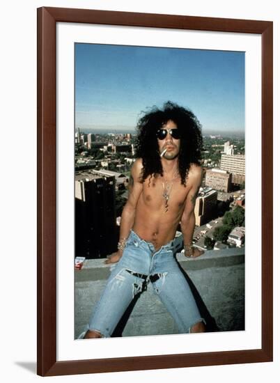 Slash, Guitarist Member of Group Guns N'Roses in 1992-null-Framed Photo