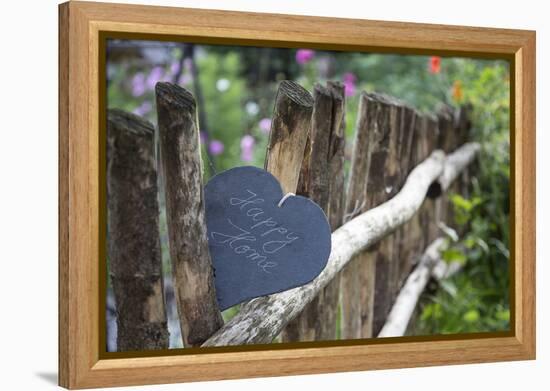 Slate Heart, Marked, Happy Home, Old Fence-Andrea Haase-Framed Premier Image Canvas