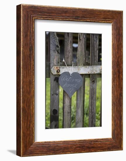 Slate Heart, Marks, Welcome Home, Old Fence-Andrea Haase-Framed Photographic Print