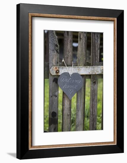 Slate Heart, Marks, Welcome Home, Old Fence-Andrea Haase-Framed Photographic Print