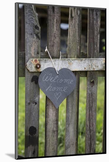 Slate Heart, Marks, Welcome Home, Old Fence-Andrea Haase-Mounted Photographic Print