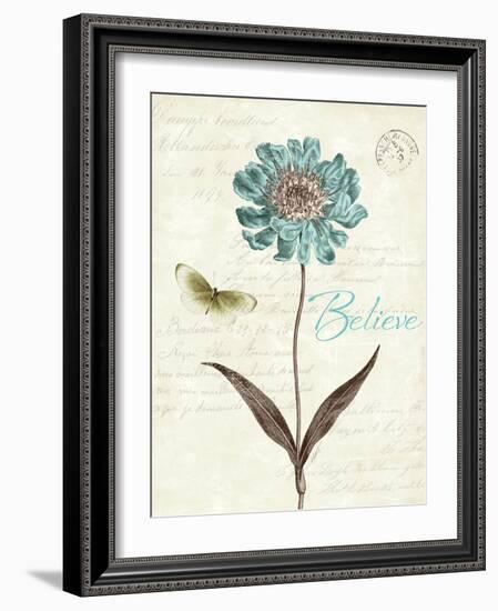 Slated Blue IV Believe-Katie Pertiet-Framed Art Print
