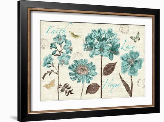 Slated Blue V-Katie Pertiet-Framed Art Print