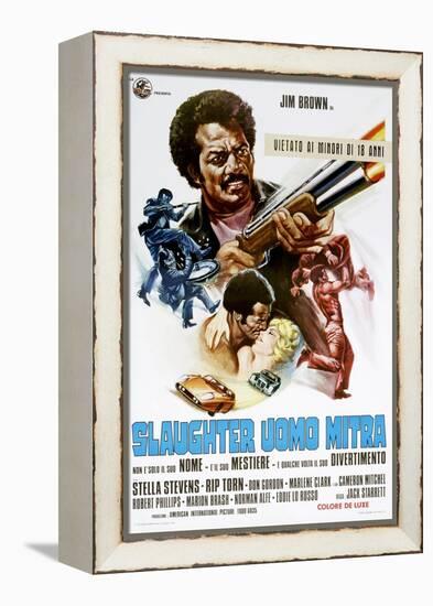 Slaughter, (aka Slaughter Uomo Mitra), Italian poster, Jim Brown, Stella Stevens, 1972-null-Framed Stretched Canvas