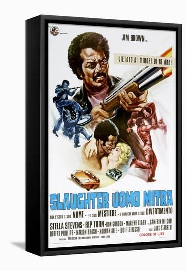 Slaughter, (aka Slaughter Uomo Mitra), Italian poster, Jim Brown, Stella Stevens, 1972-null-Framed Stretched Canvas