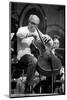 Slava Rostropovich Playing the Cello on a Stage-null-Mounted Photographic Print