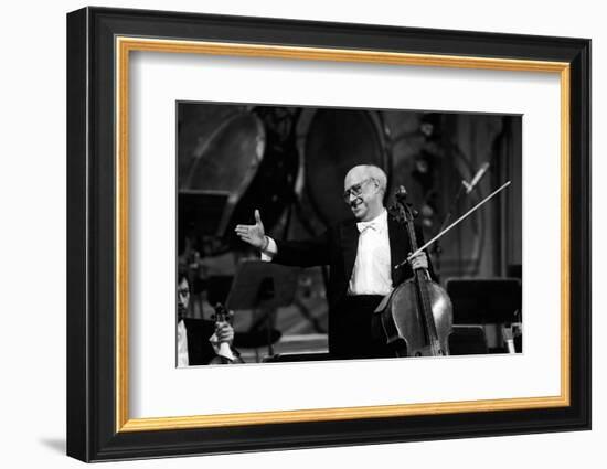 Slava Rostropovich Thanking the Public-null-Framed Photographic Print