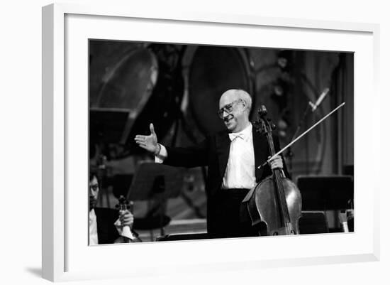 Slava Rostropovich Thanking the Public-null-Framed Photographic Print